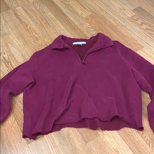 Half zip pull over